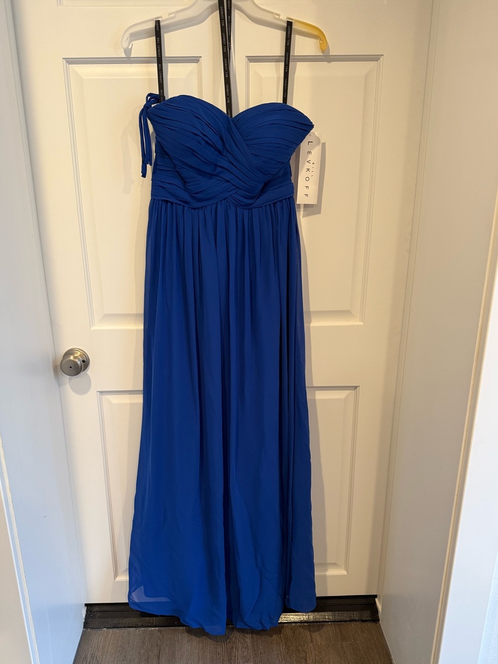 New, Never Worn Bright Blue Bill Levkoff Maxi Bridesmaid Dress
